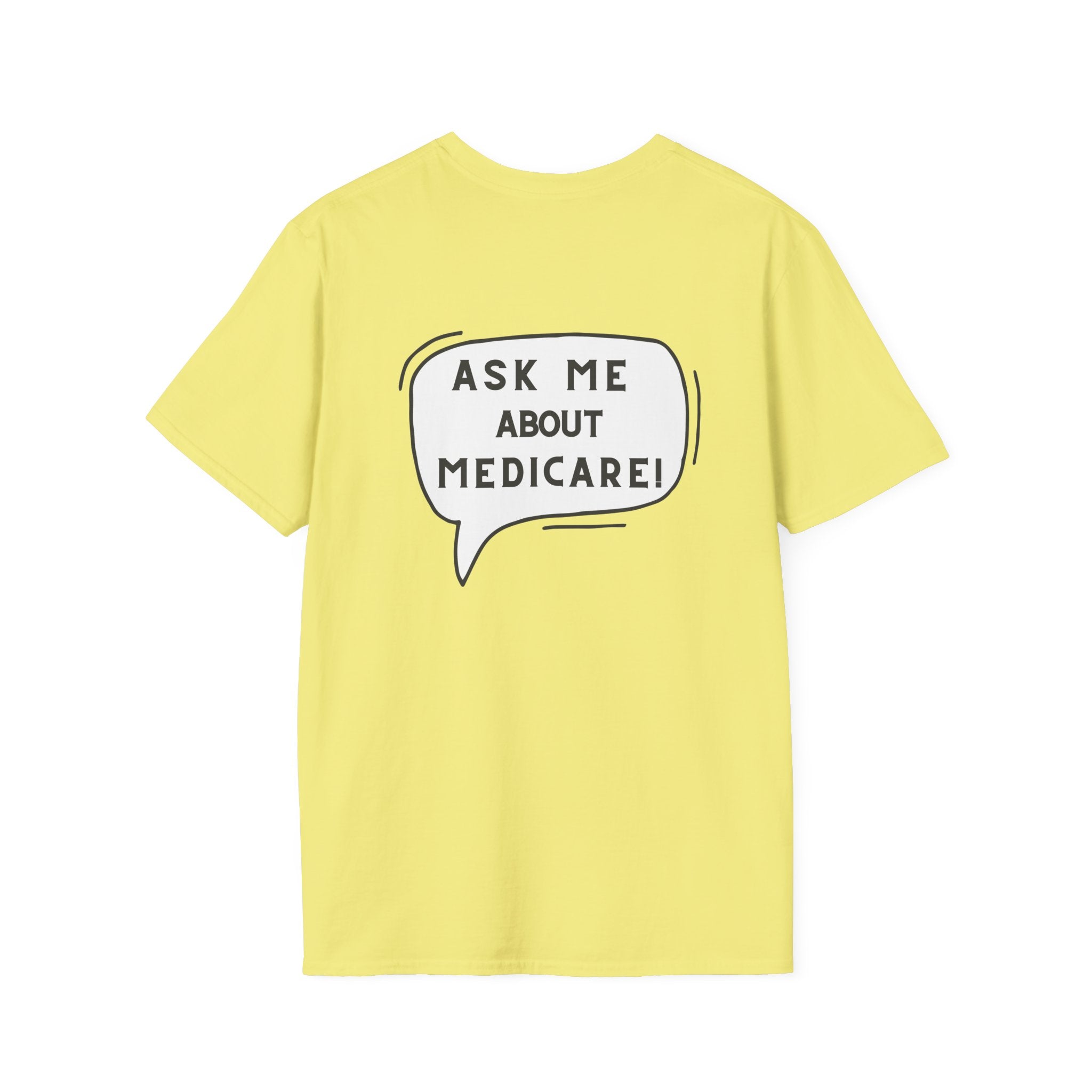 Ask Me About Medicare – Speech Bubble Edition Unisex Softstyle T-Shirt