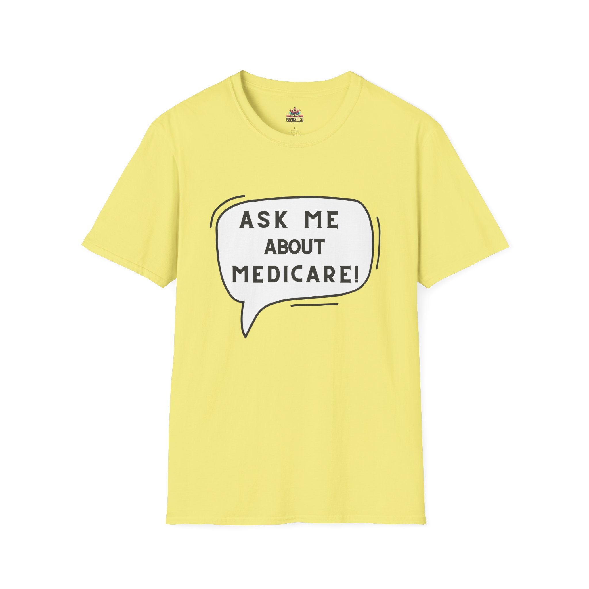 Ask Me About Medicare – Speech Bubble Edition Unisex Softstyle T-Shirt