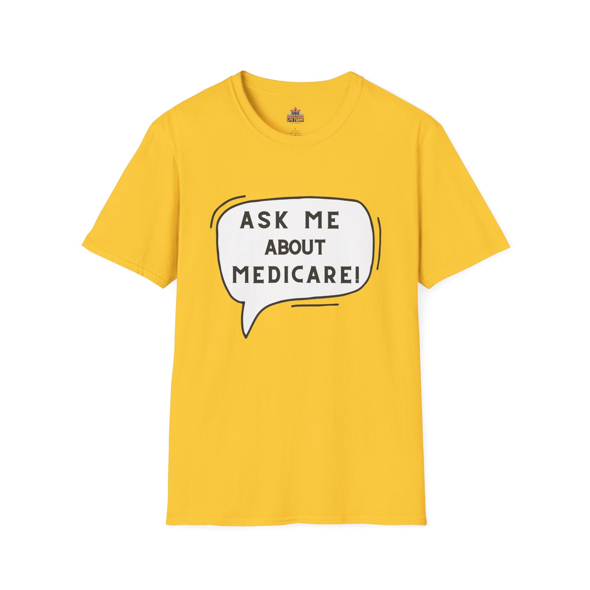 Ask Me About Medicare – Speech Bubble Edition Unisex Softstyle T-Shirt