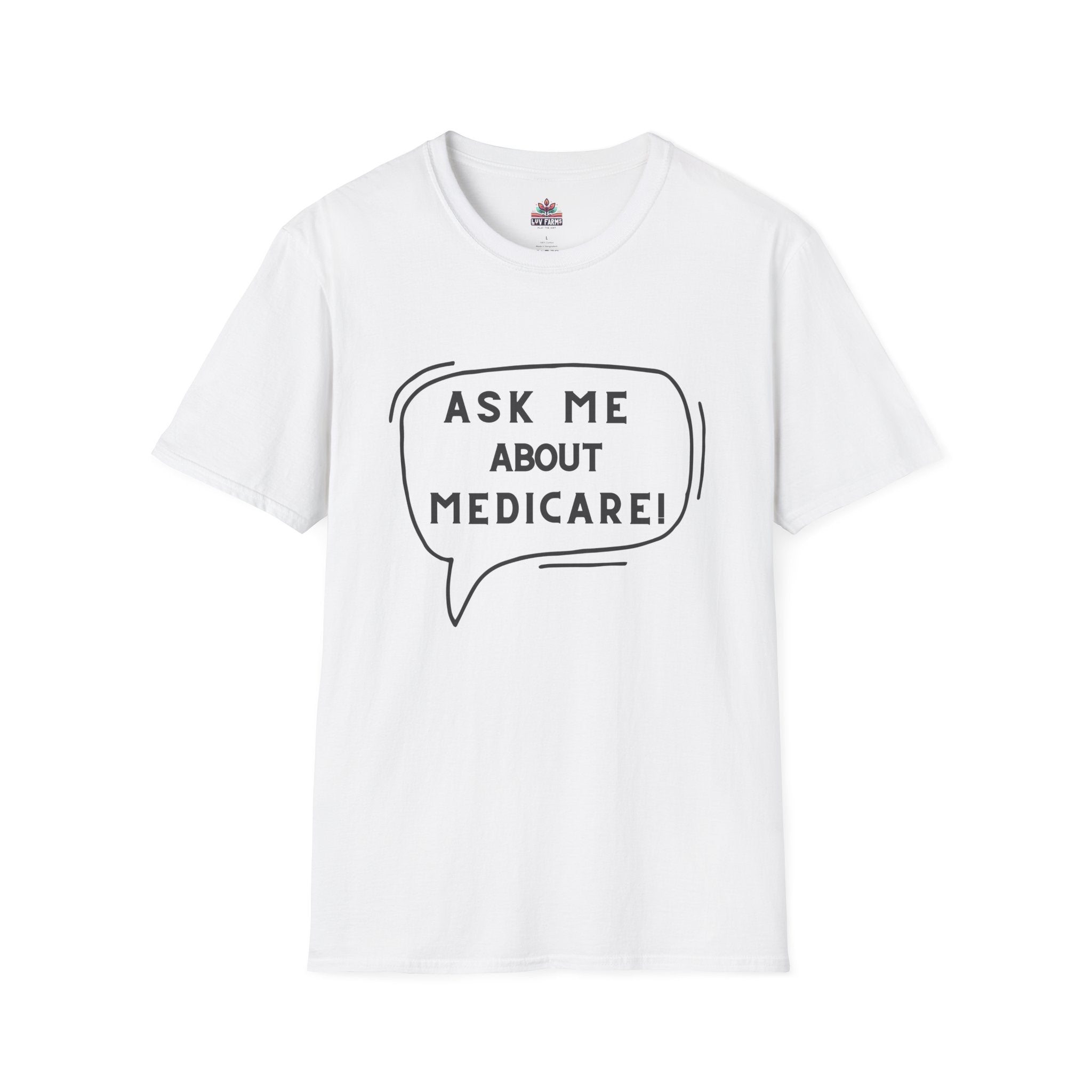 Ask Me About Medicare – Speech Bubble Edition Unisex Softstyle T-Shirt