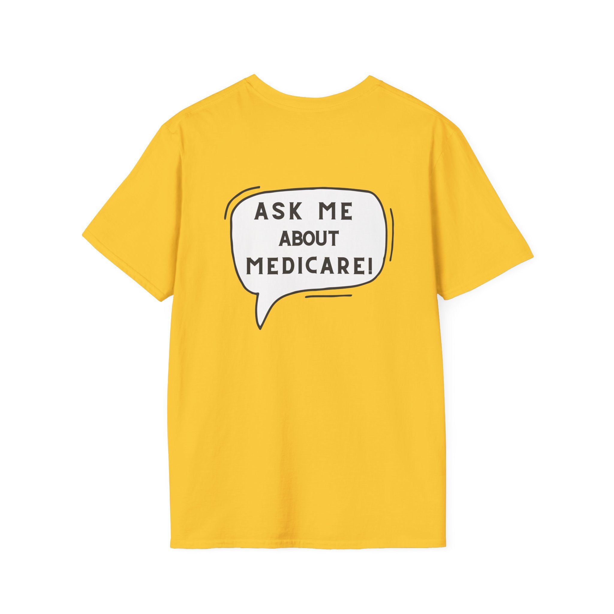 Ask Me About Medicare – Speech Bubble Edition Unisex Softstyle T-Shirt