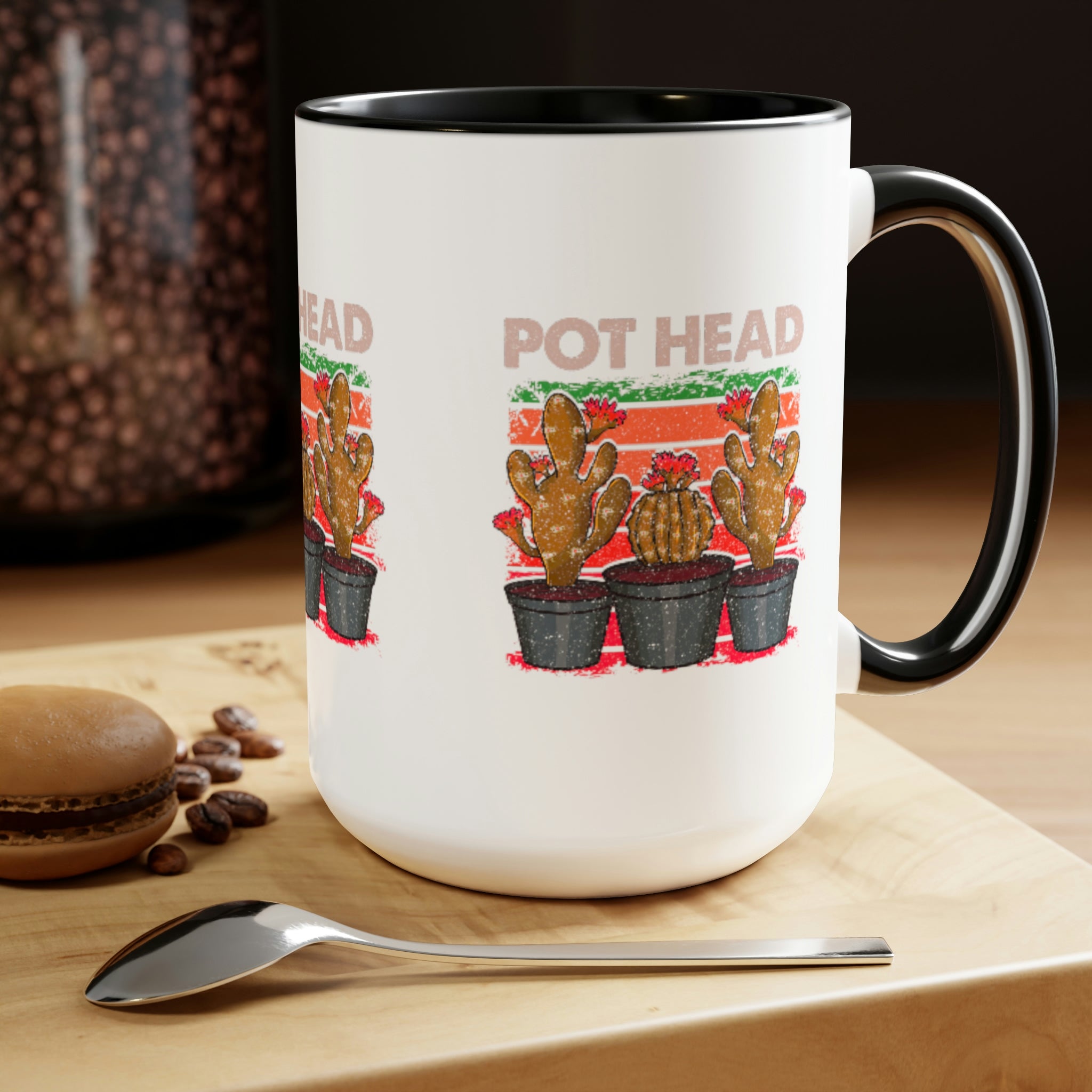 "Pot Head" Two-Tone Coffee Mugs, 15oz - SHOP LUV FARMS