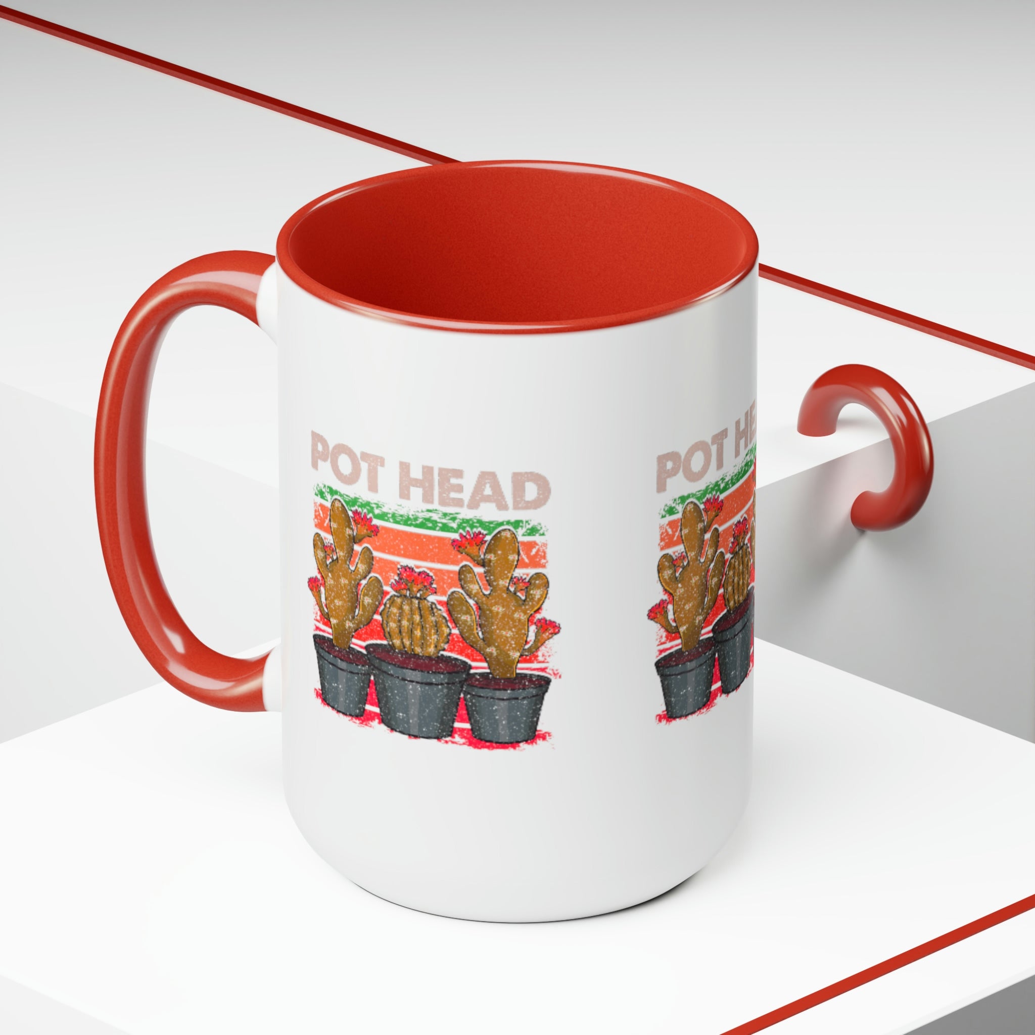 "Pot Head" Two-Tone Coffee Mugs, 15oz - SHOP LUV FARMS