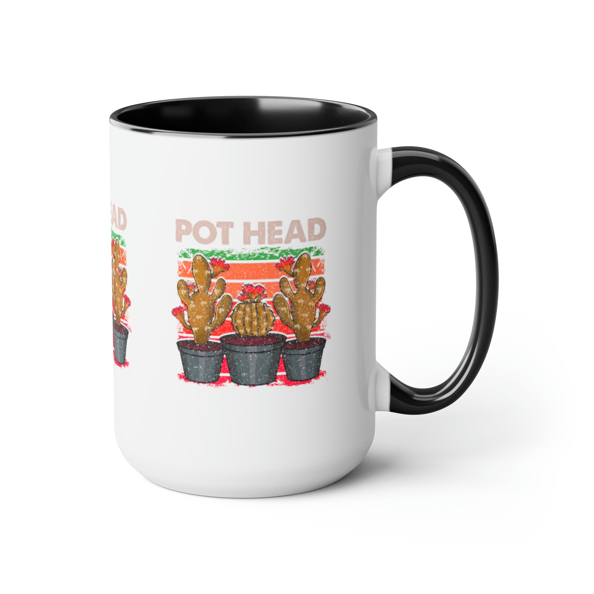 "Pot Head" Two-Tone Coffee Mugs, 15oz - SHOP LUV FARMS