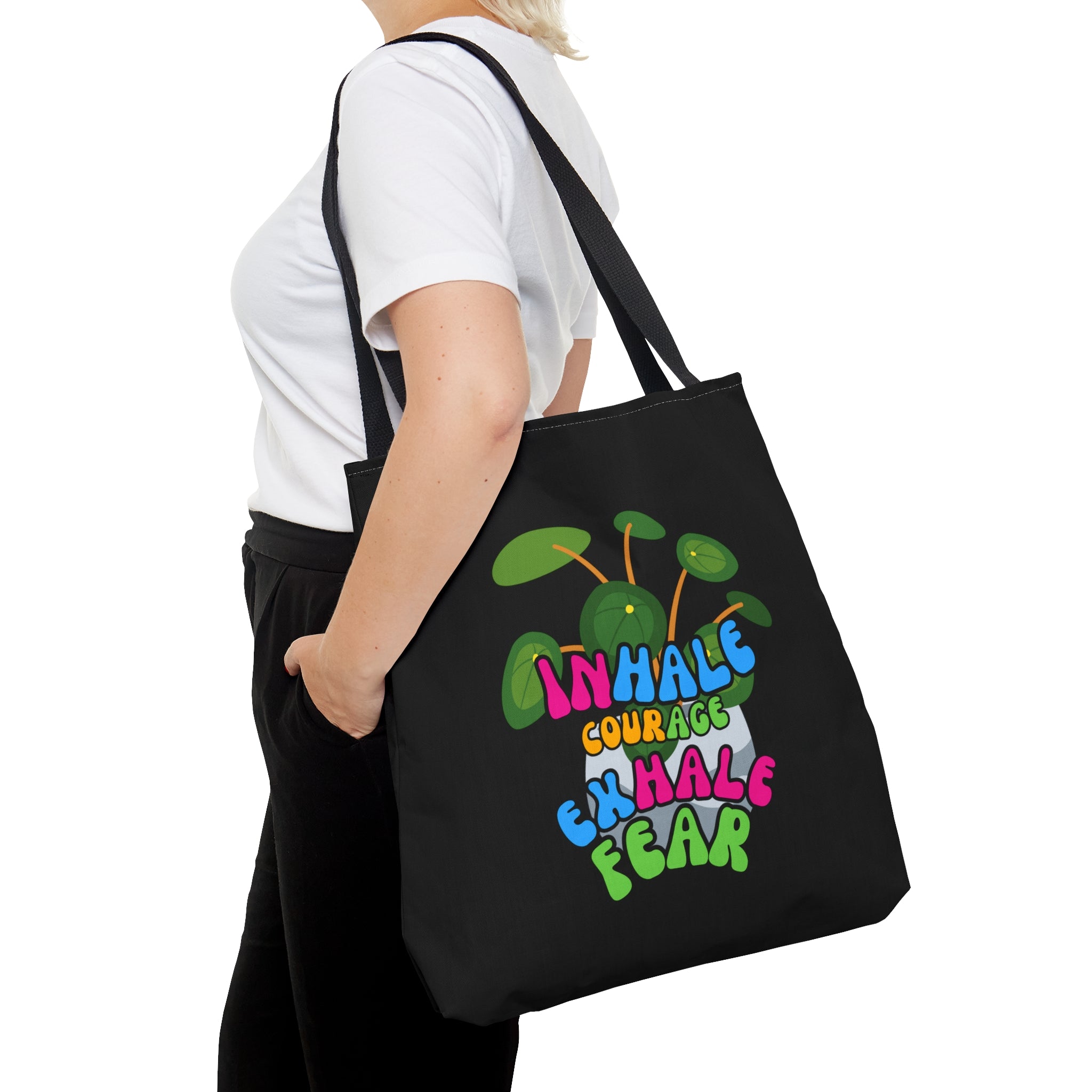 "INhale Courage, EXhale Fear" Exclusive Big design Tote by Luv Farms