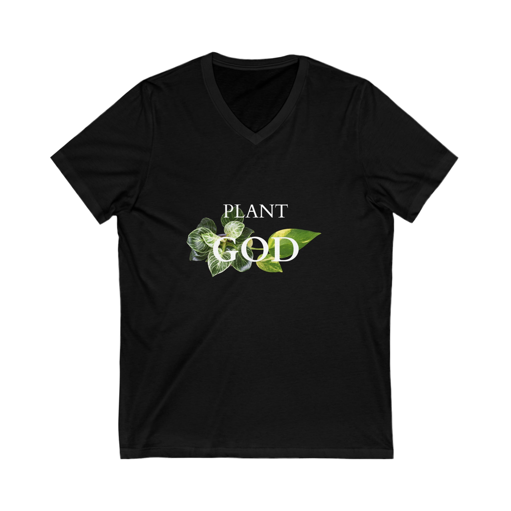 PLANT GOD Unisex Jersey Short Sleeve V-Neck Tee - SHOP LUV FARMS