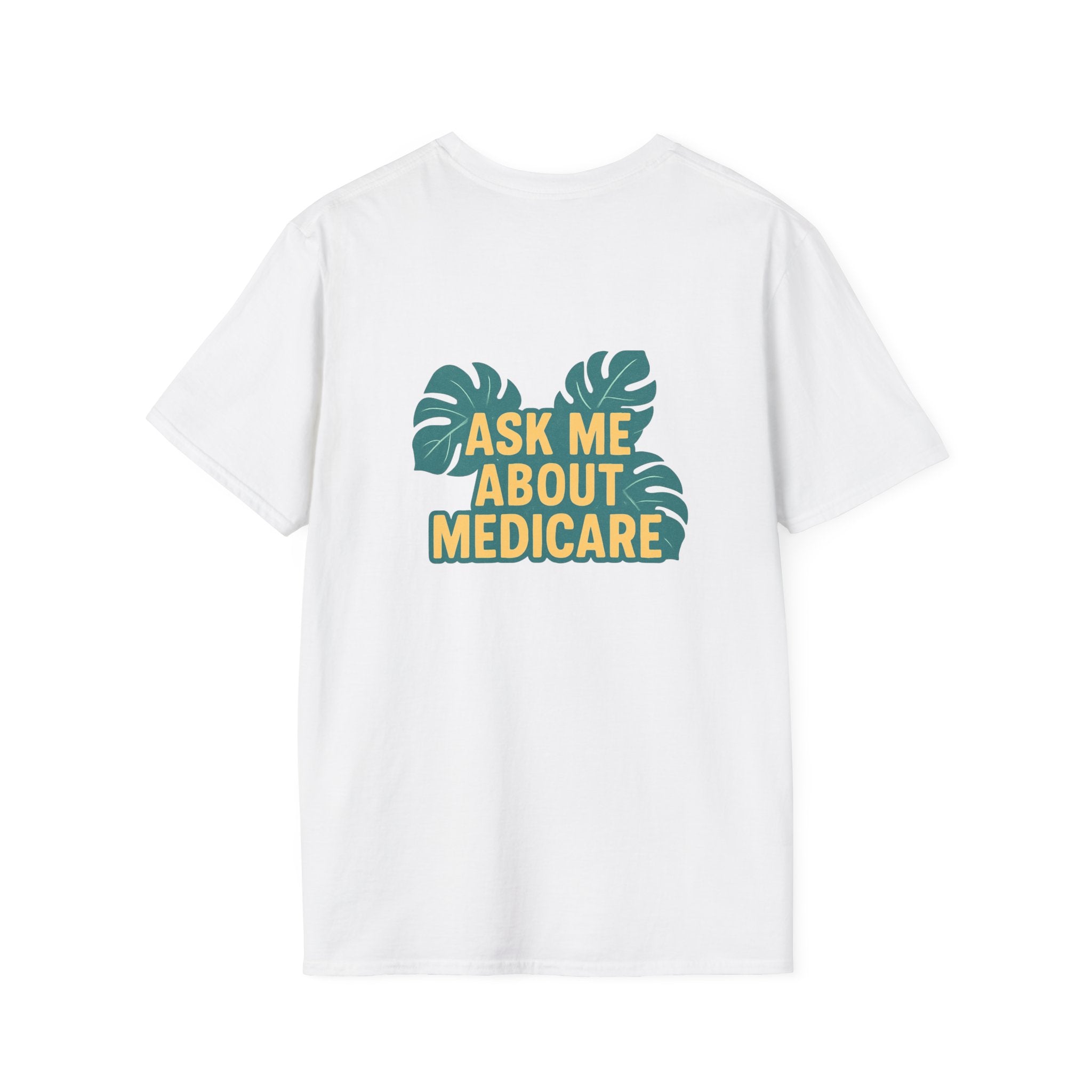Ask Me About Medicare – Monstera Leaf Edition Unisex Softstyle T-Shirt
