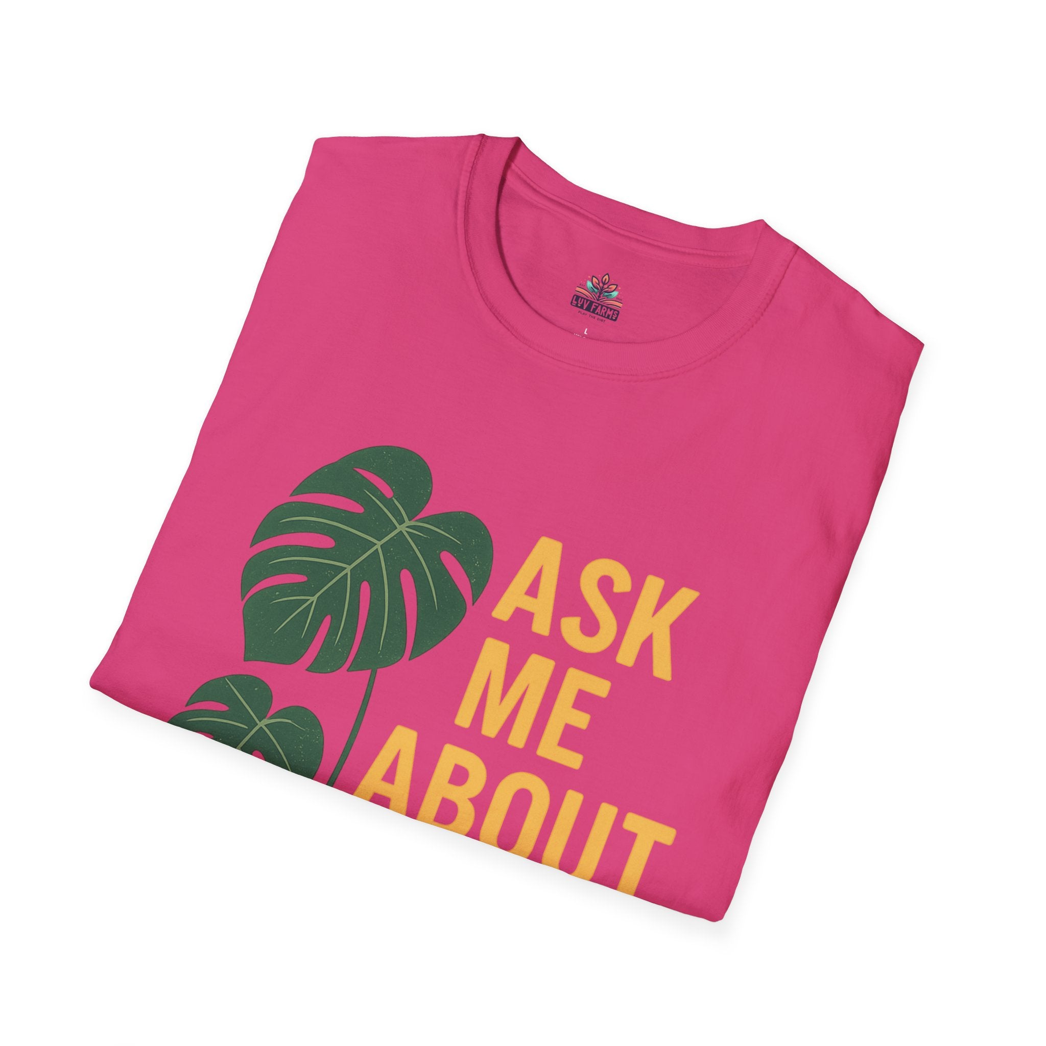 Ask Me About Medicare – Monstera + Gold Edition 🌿💛 Unisex Softstyle T-Shirt
