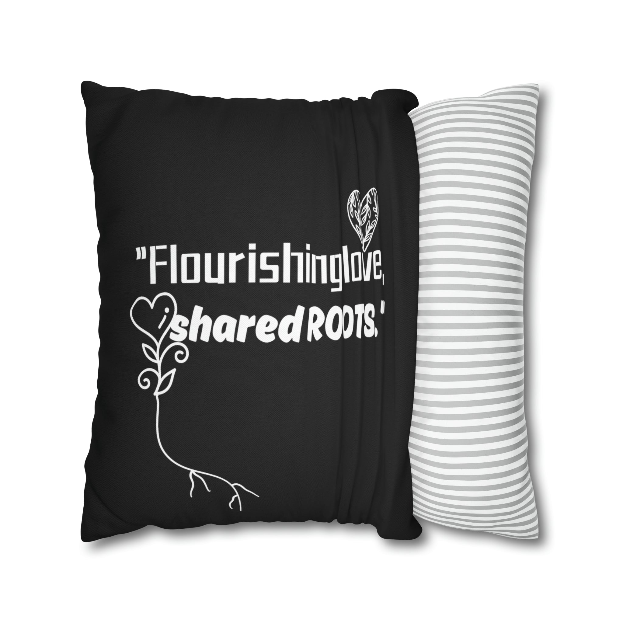 Flourishing Love Shared Roots, a Perennial Bloom Spun Polyester Square Pillow Case