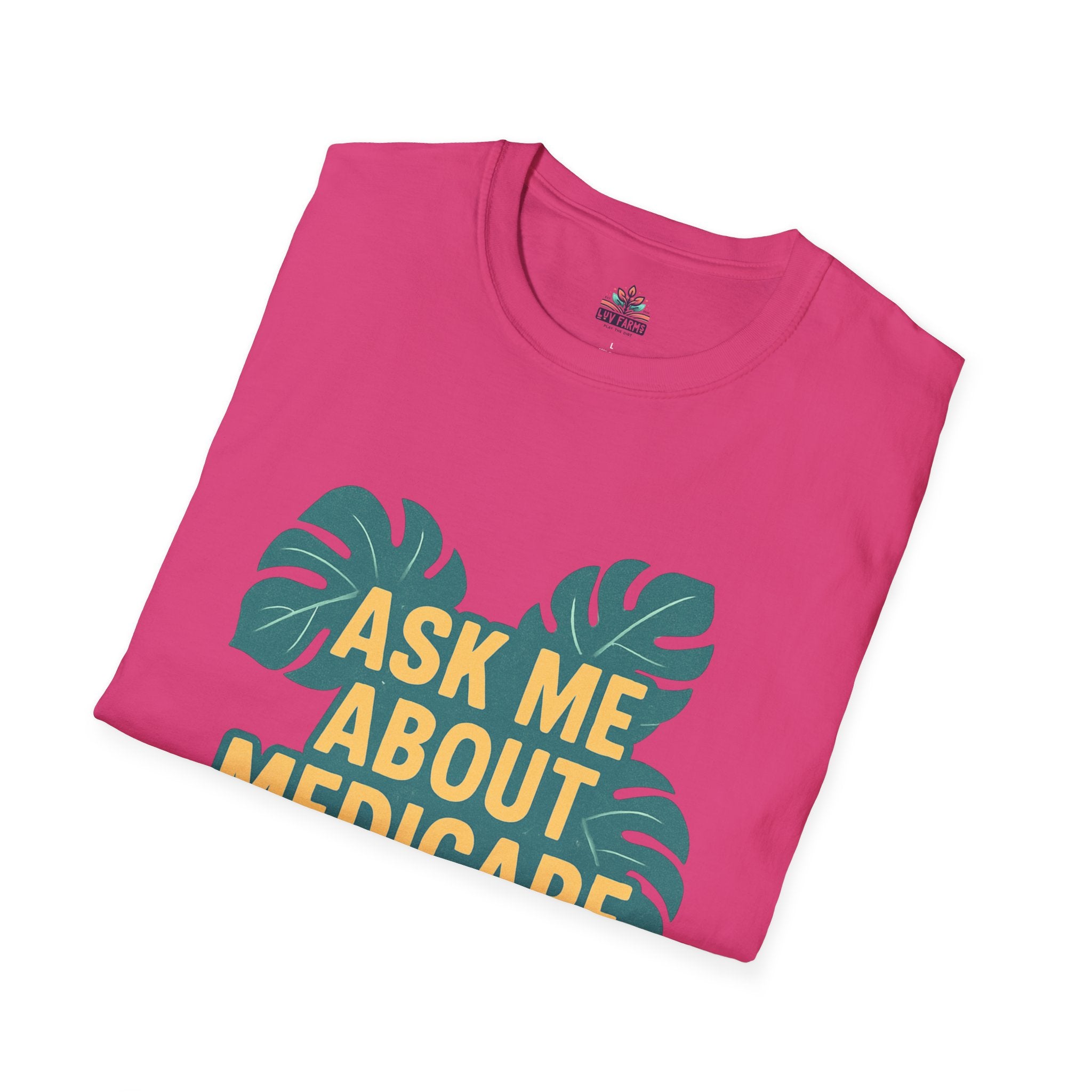 Ask Me About Medicare – Monstera Leaf Edition Unisex Softstyle T-Shirt