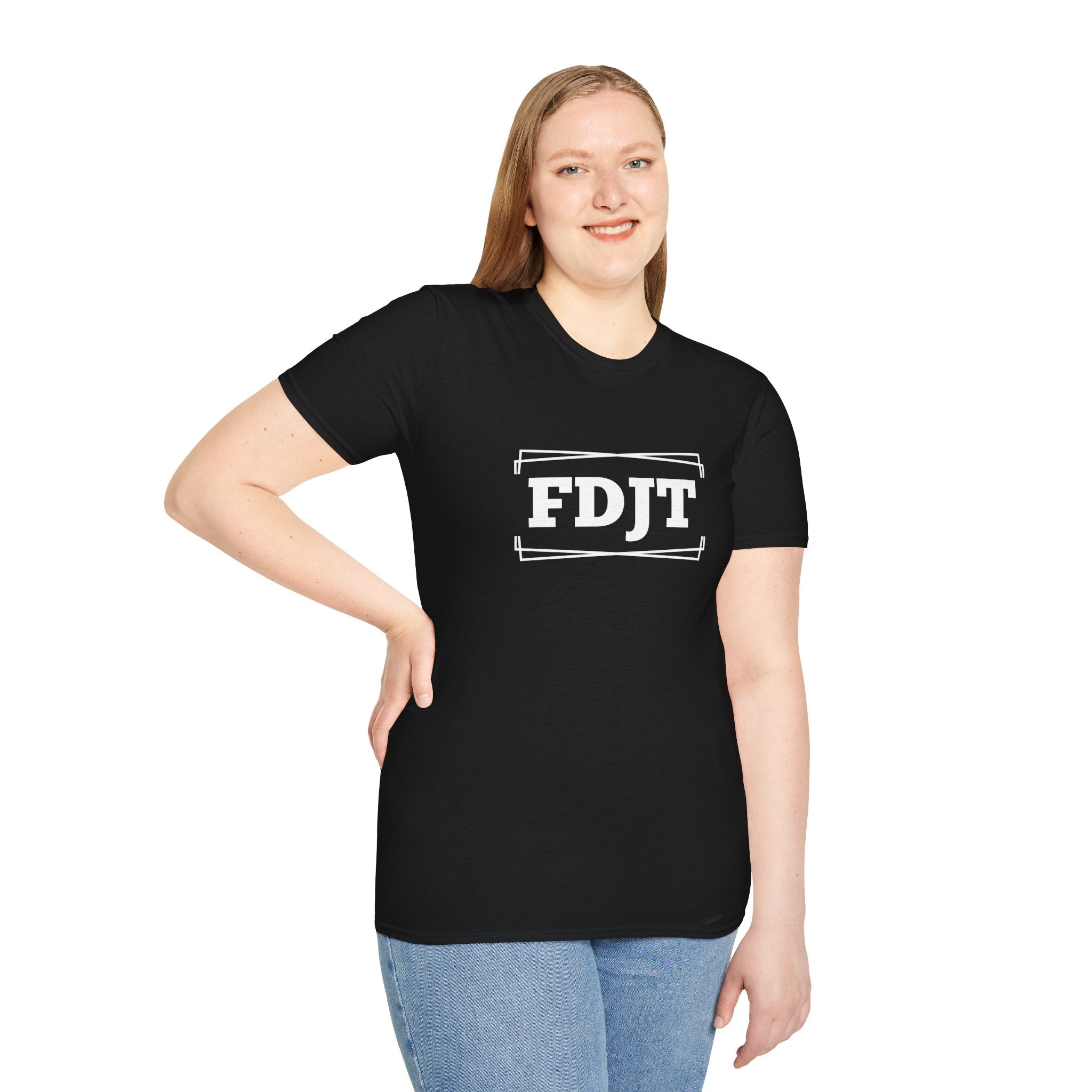 FDJT and Fist of Strength on the back - Unisex Softstyle T-shirt