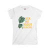 Ask Me About Medicare – Monstera + Gold Edition 🌿💛 Women's Softstyle Tee