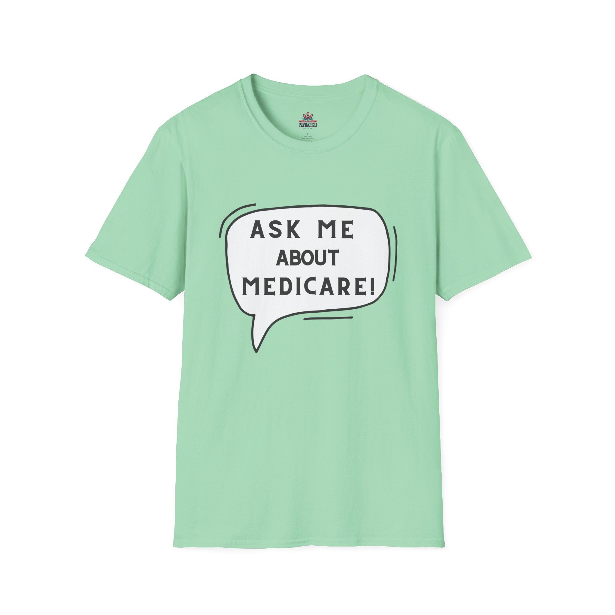 Ask Me About Medicare – Speech Bubble Edition Unisex Softstyle T-Shirt
