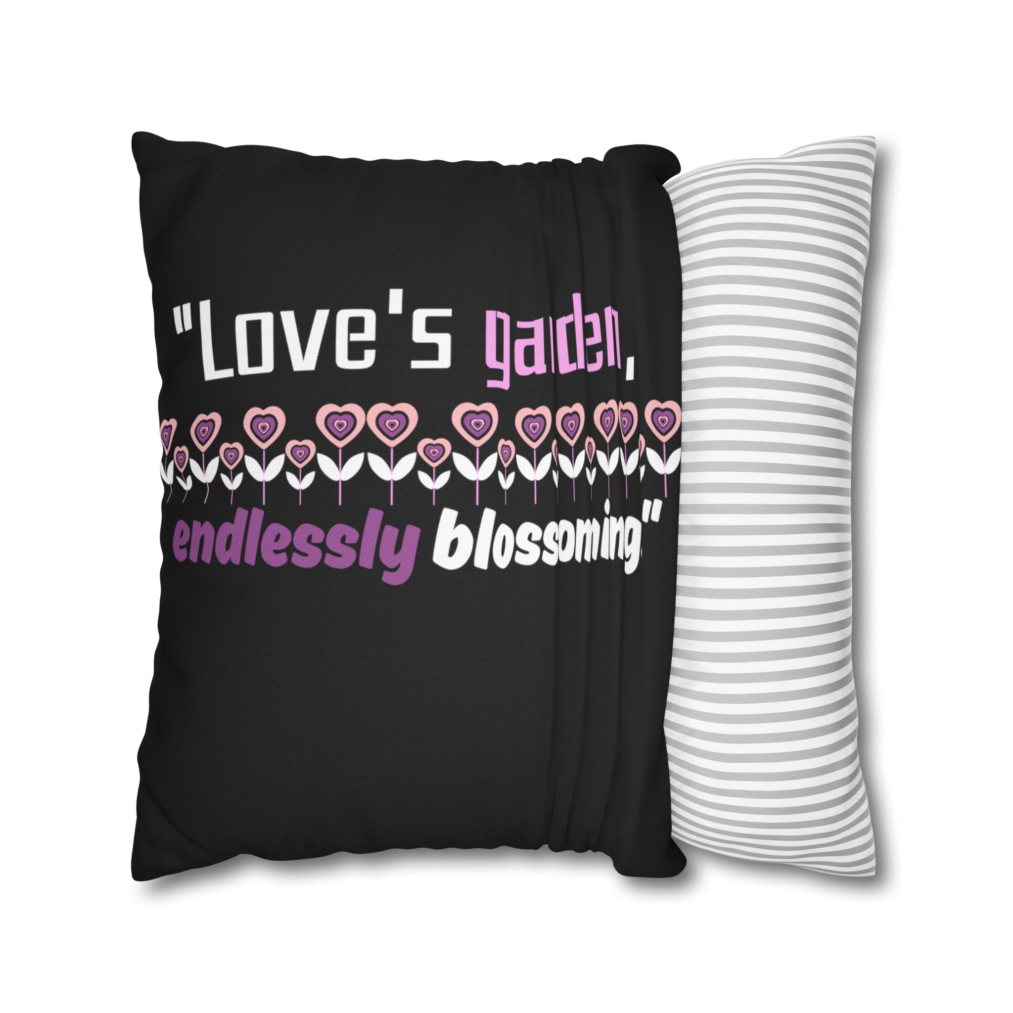 Love's Garden Endlessly Blossoming Spun Polyester Square Pillow Case