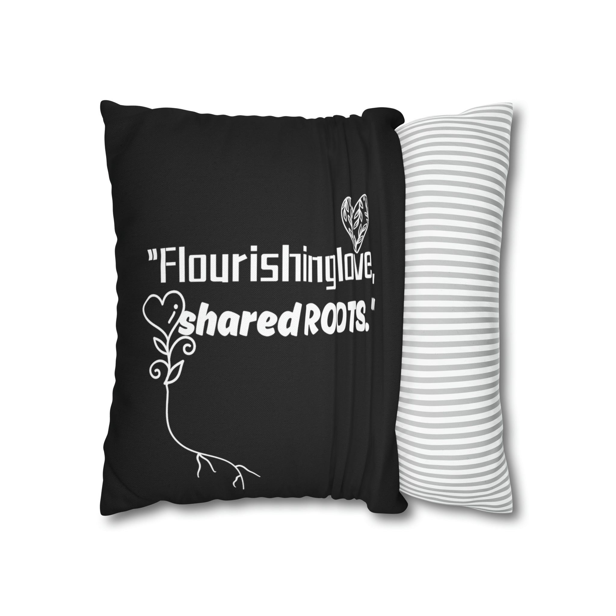 Flourishing Love Shared Roots, a Perennial Bloom Spun Polyester Square Pillow Case