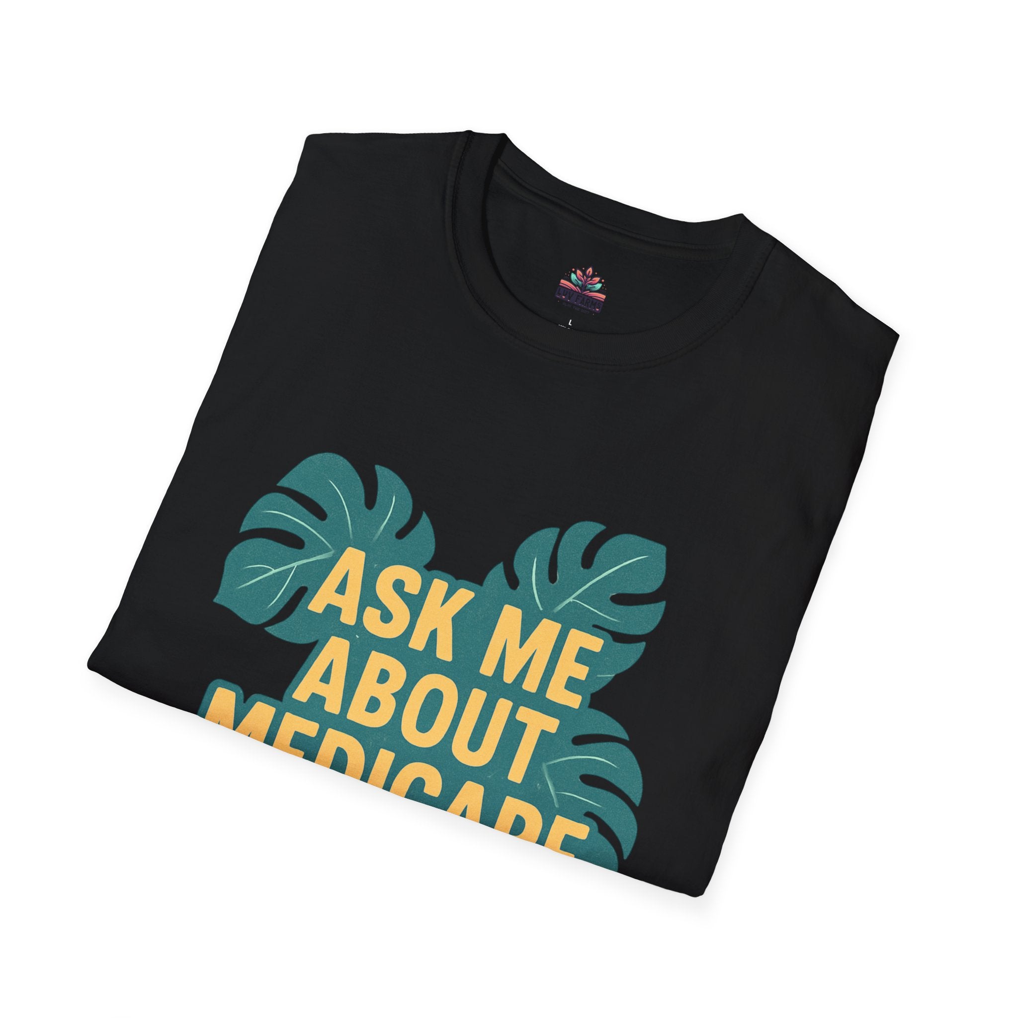 Ask Me About Medicare – Monstera Leaf Edition Unisex Softstyle T-Shirt