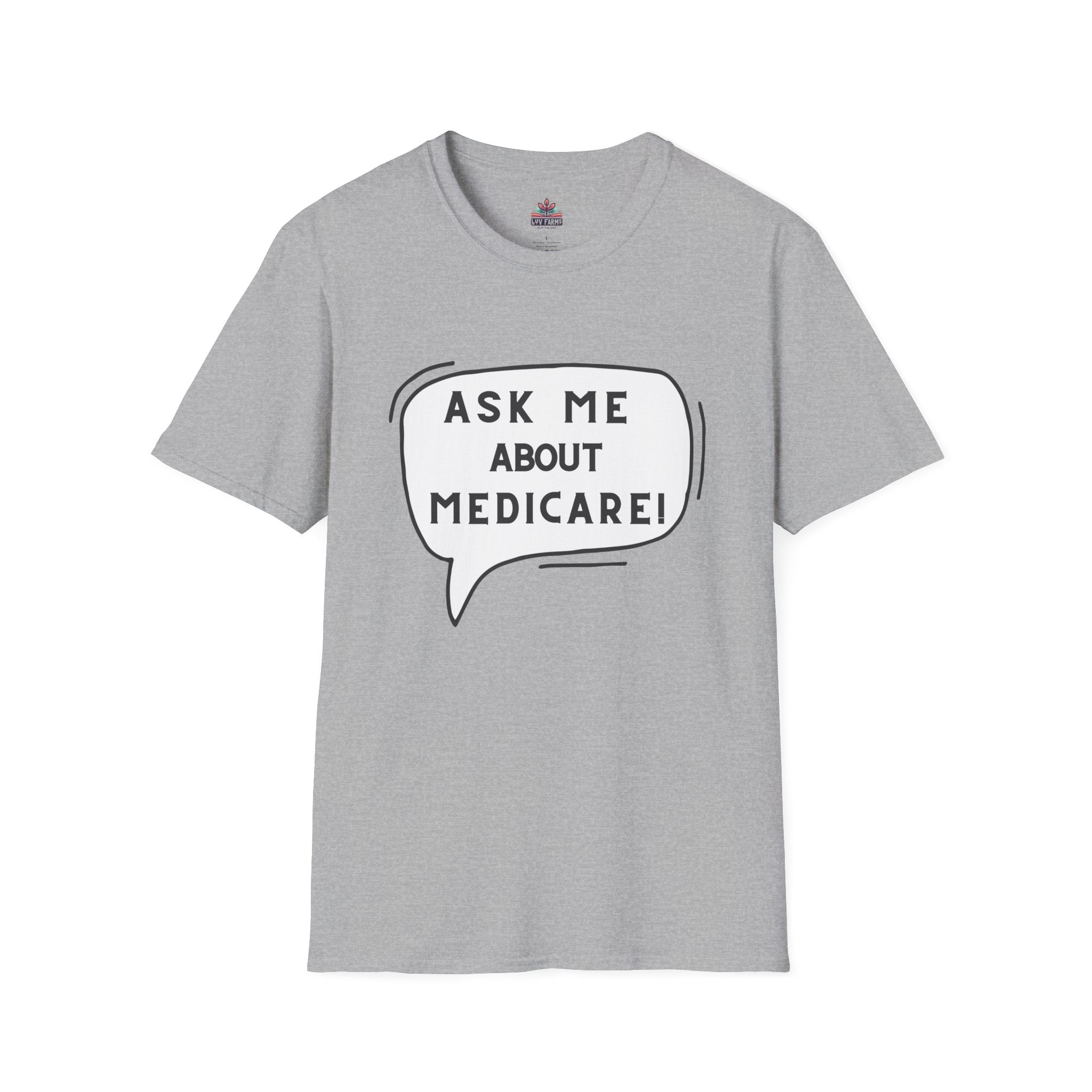 Ask Me About Medicare – Speech Bubble Edition Unisex Softstyle T-Shirt