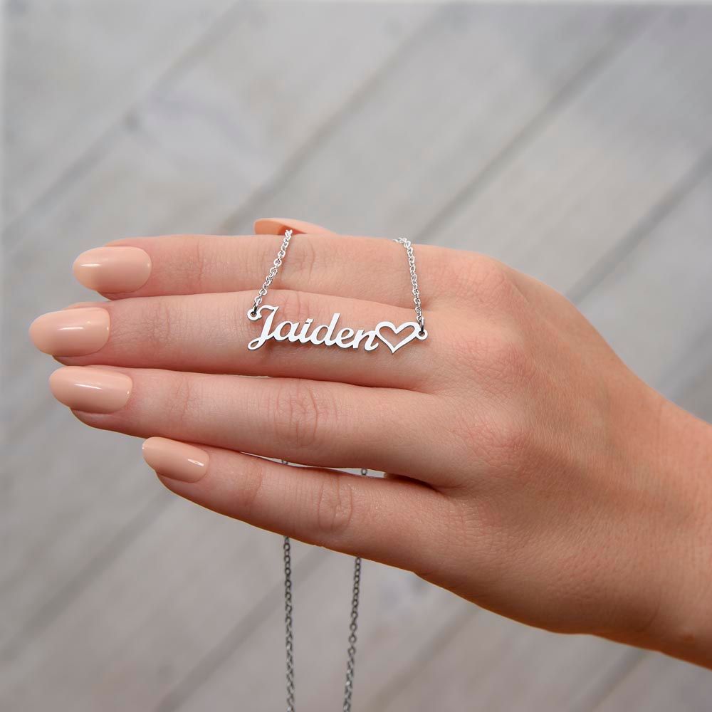 Personalized Heart Name Necklace - SHOP LUV FARMS