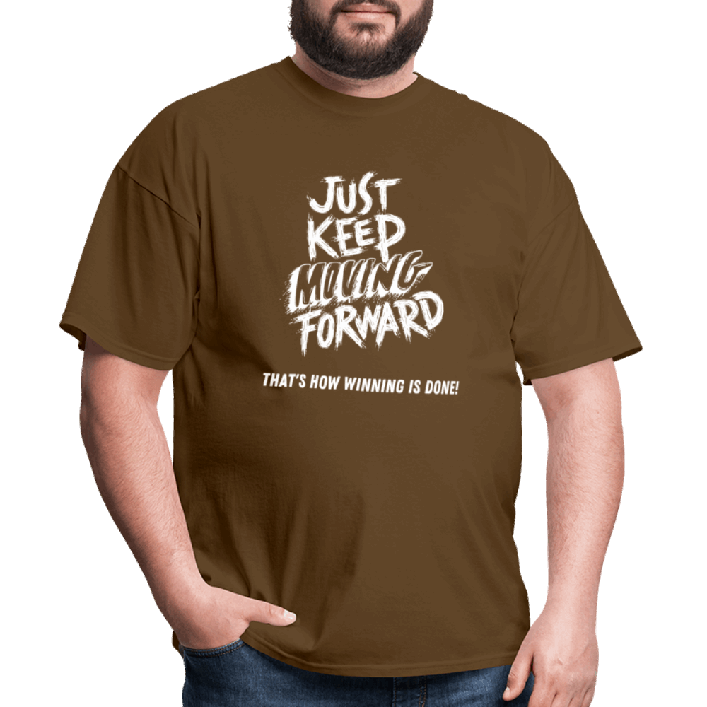 Just Keep Moving Forward Unisex Classic T-Shirt - brown