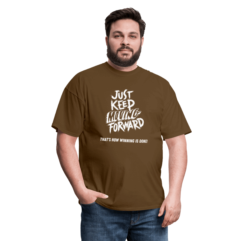 Just Keep Moving Forward Unisex Classic T-Shirt - brown