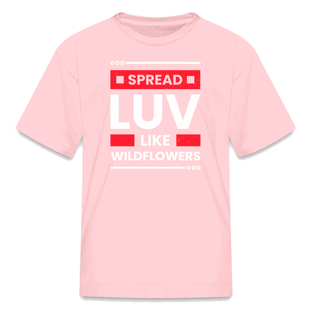 Spread Luv Like Wildflowers Kids' T-Shirt - pink