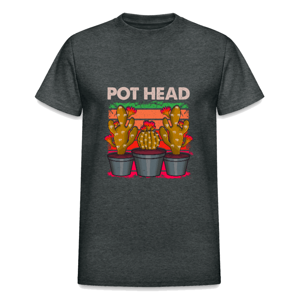 POT HEAD Gildan Ultra Cotton Adult T-Shirt - deep heather