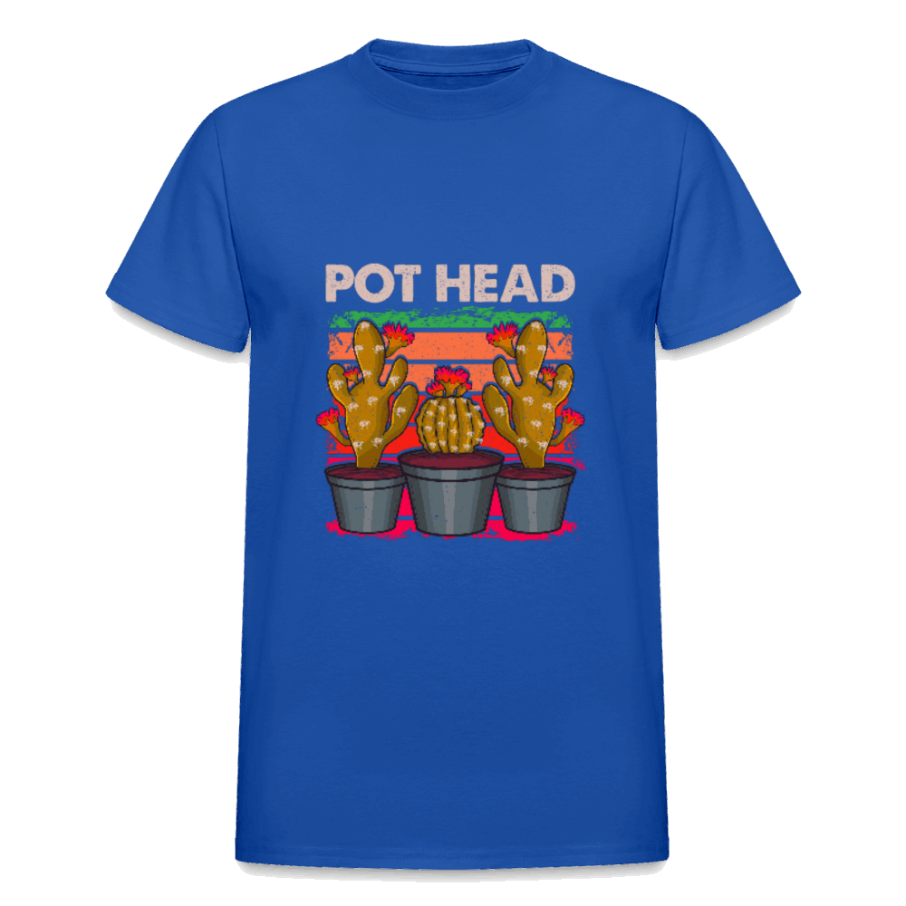 POT HEAD Gildan Ultra Cotton Adult T-Shirt - royal blue