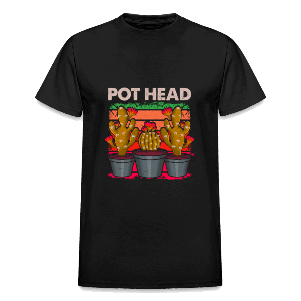 POT HEAD Gildan Ultra Cotton Adult T-Shirt - black