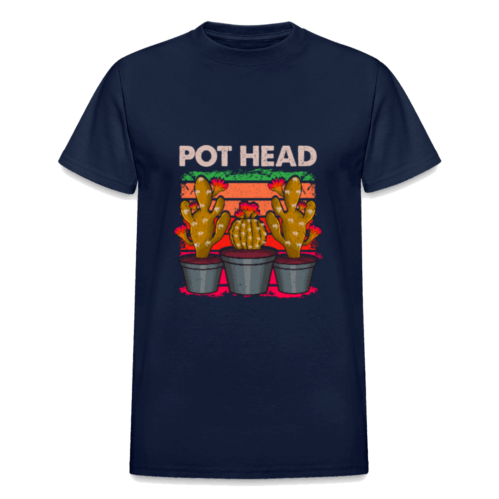 POT HEAD Gildan Ultra Cotton Adult T-Shirt - navy