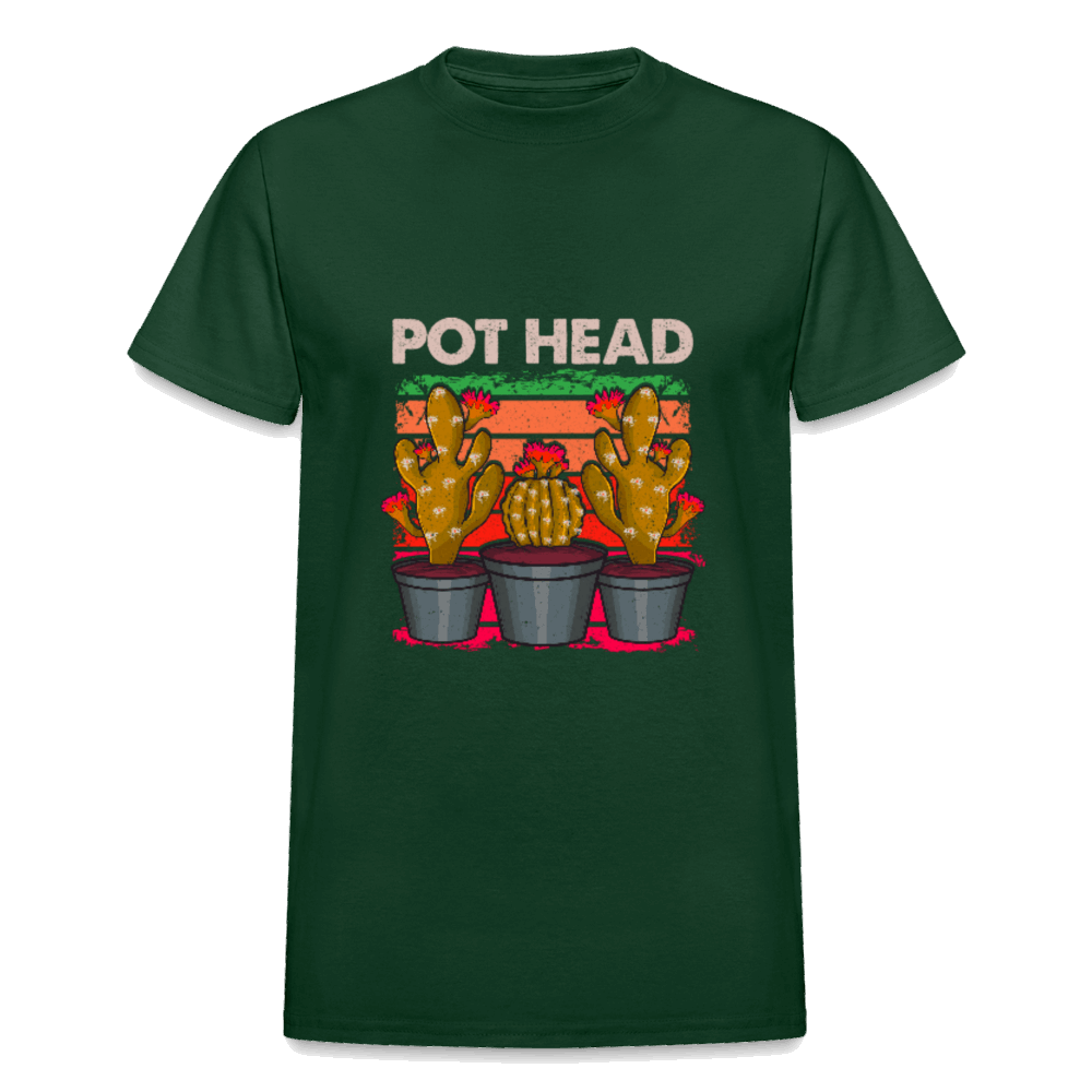 POT HEAD Gildan Ultra Cotton Adult T-Shirt - forest green