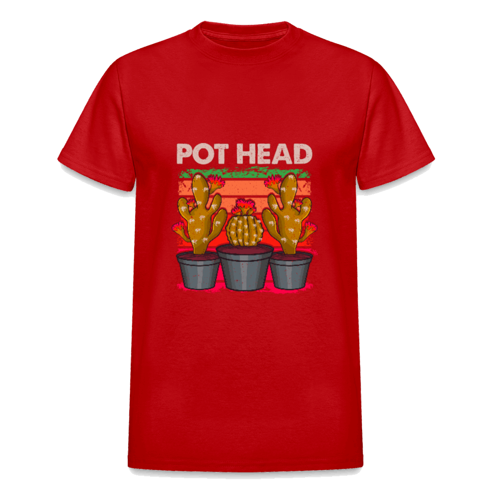 POT HEAD Gildan Ultra Cotton Adult T-Shirt - red