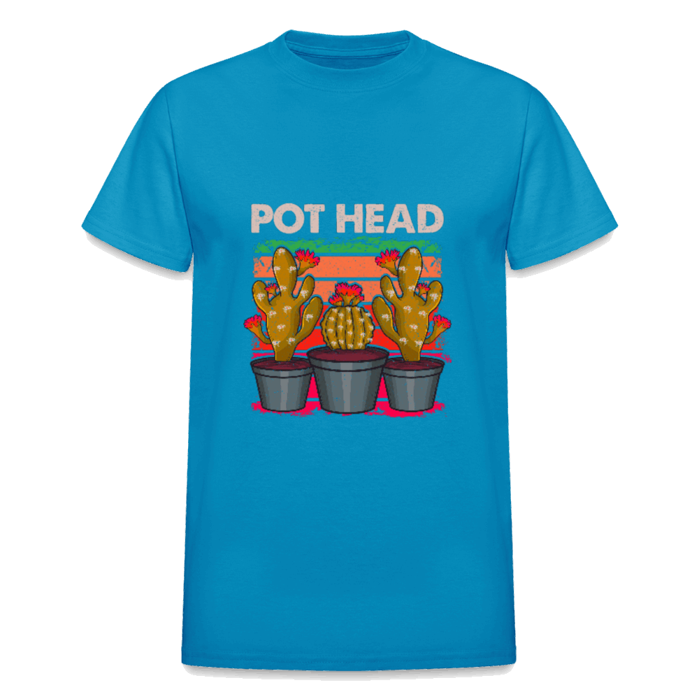 POT HEAD Gildan Ultra Cotton Adult T-Shirt - turquoise