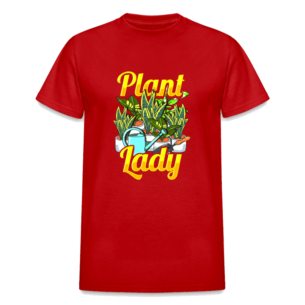 Plant Lady Gildan Ultra Cotton Adult T-Shirt - red