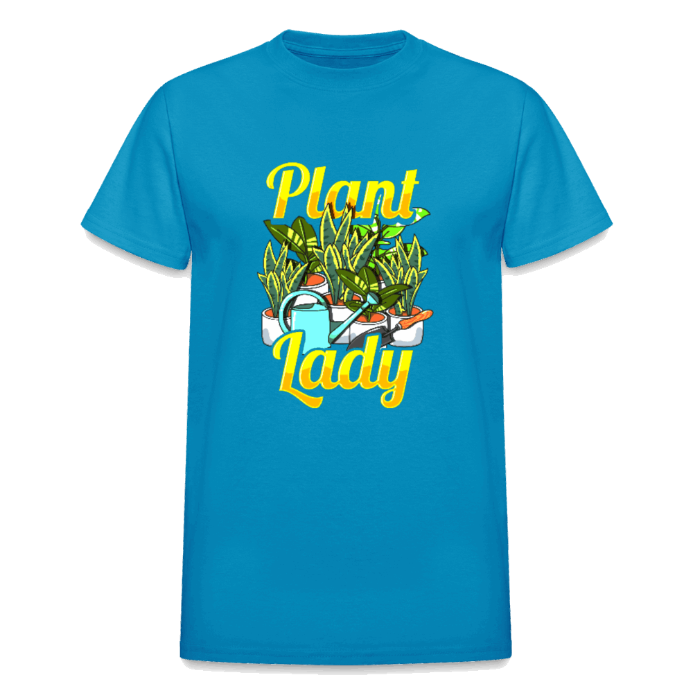 Plant Lady Gildan Ultra Cotton Adult T-Shirt - turquoise