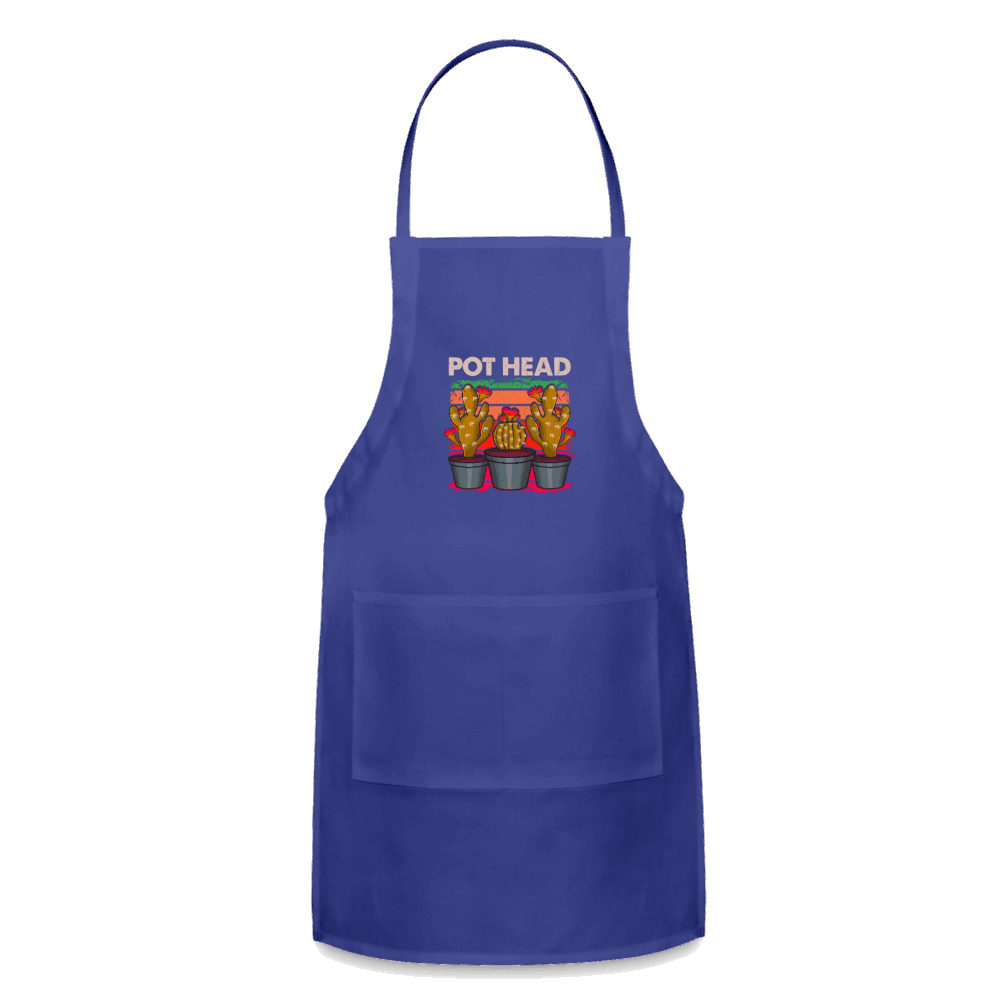 Pot Head Adjustable Apron - royal blue