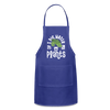 If I Die Water My Plants Green Monstera Adjustable Apron - royal blue