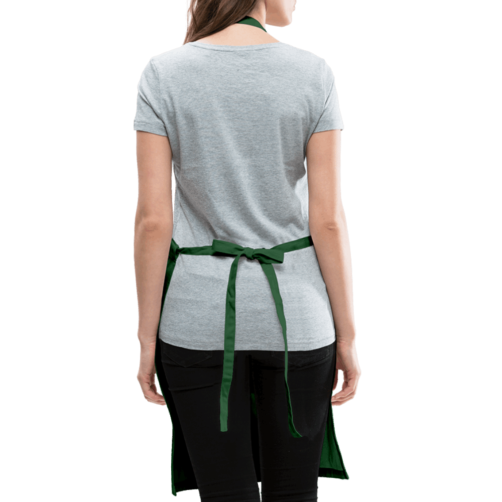 If I Die Water My Plants Green Monstera Adjustable Apron - forest green