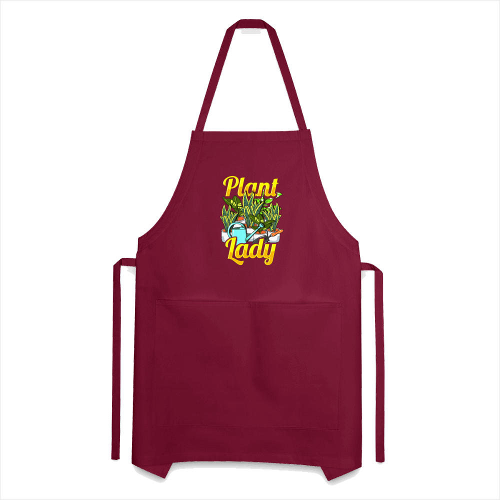 Plant Lady Adjustable Apron - burgundy