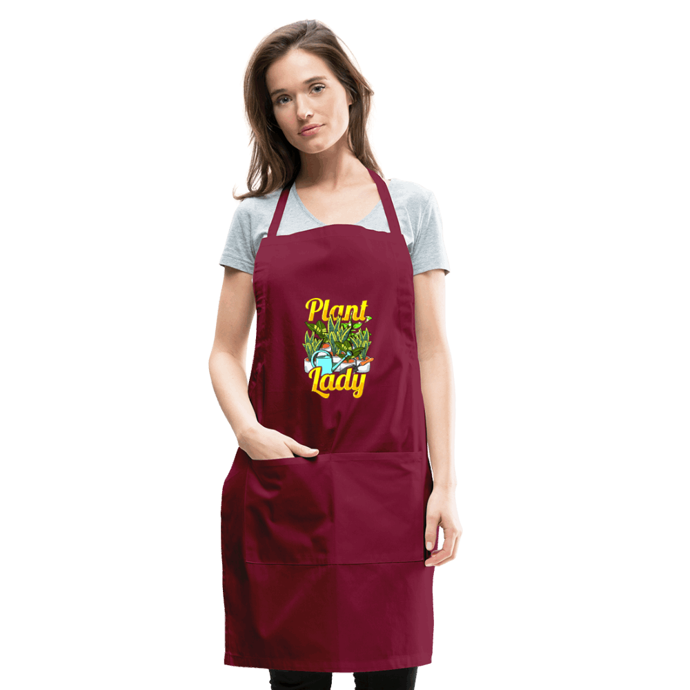 Plant Lady Adjustable Apron - burgundy