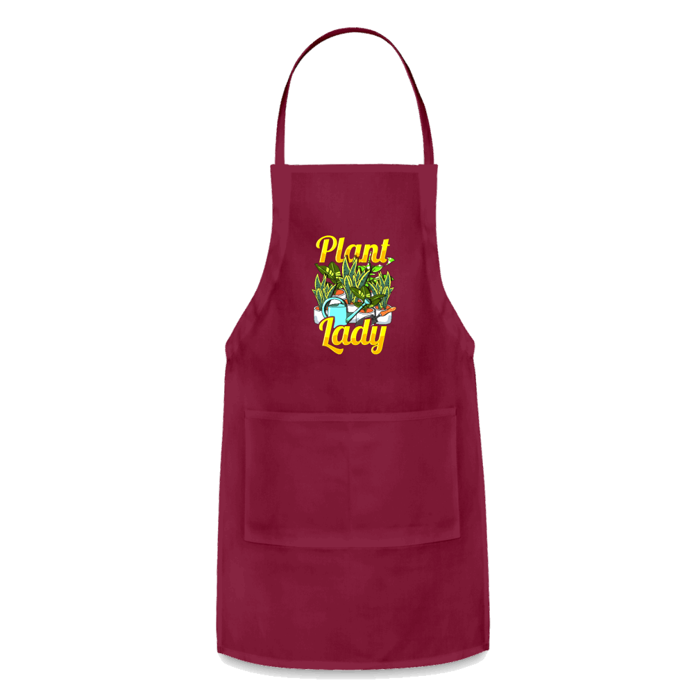 Plant Lady Adjustable Apron - burgundy