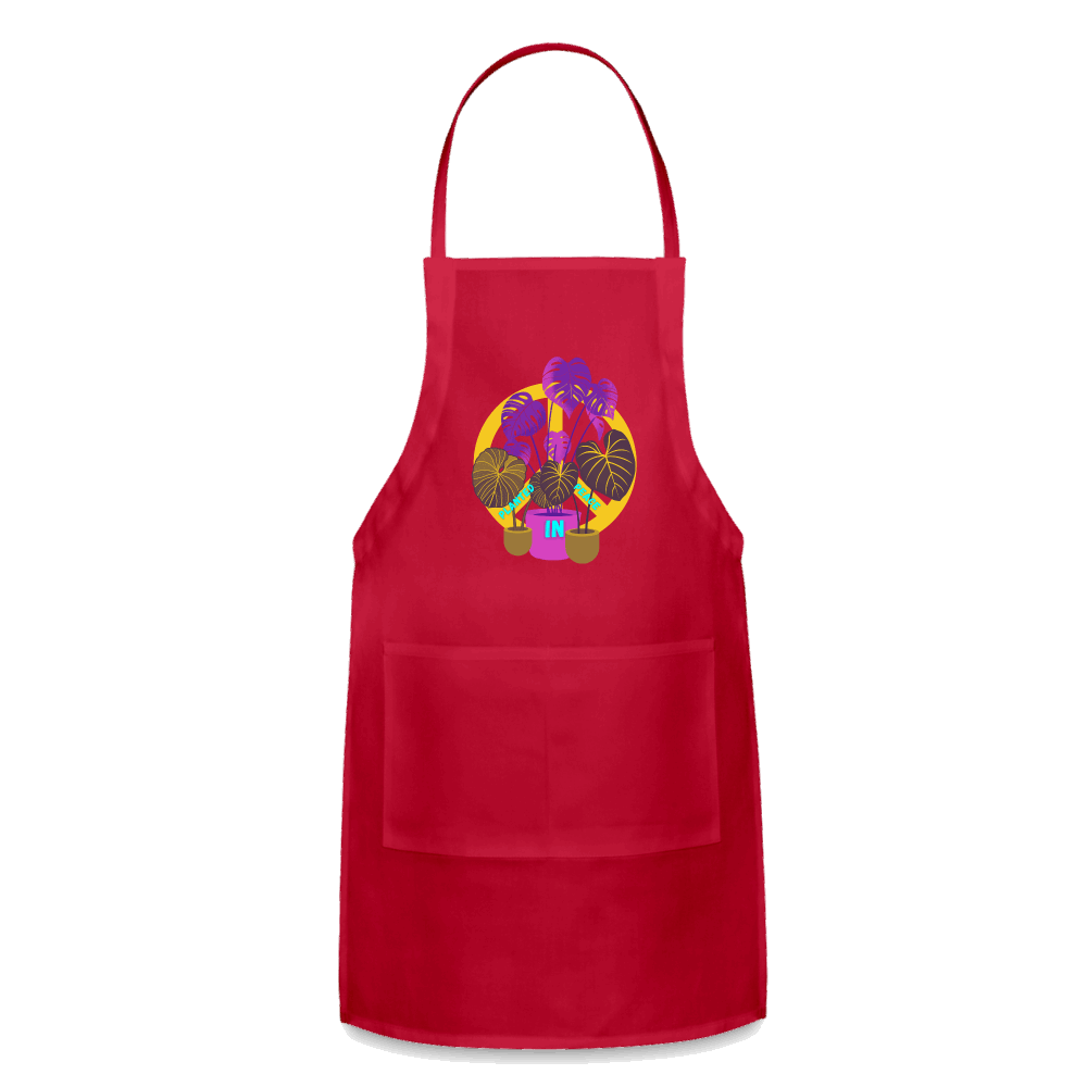 Planted in Peace Adjustable Apron - red