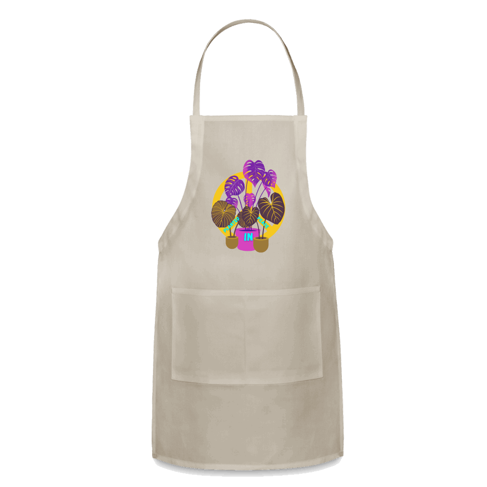 Planted in Peace Adjustable Apron - natural