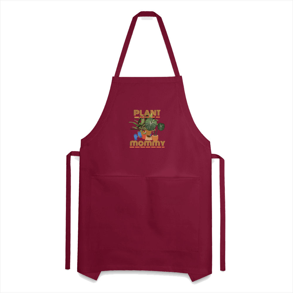 Plant Mommy Heavy Blend Shop Luv Farms Adjustable Apron - burgundy