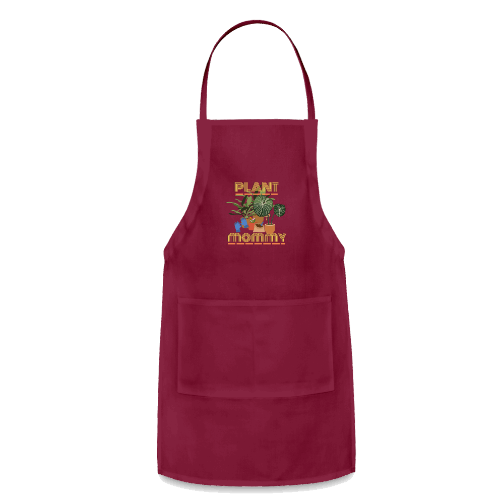 Plant Mommy Heavy Blend Shop Luv Farms Adjustable Apron - burgundy