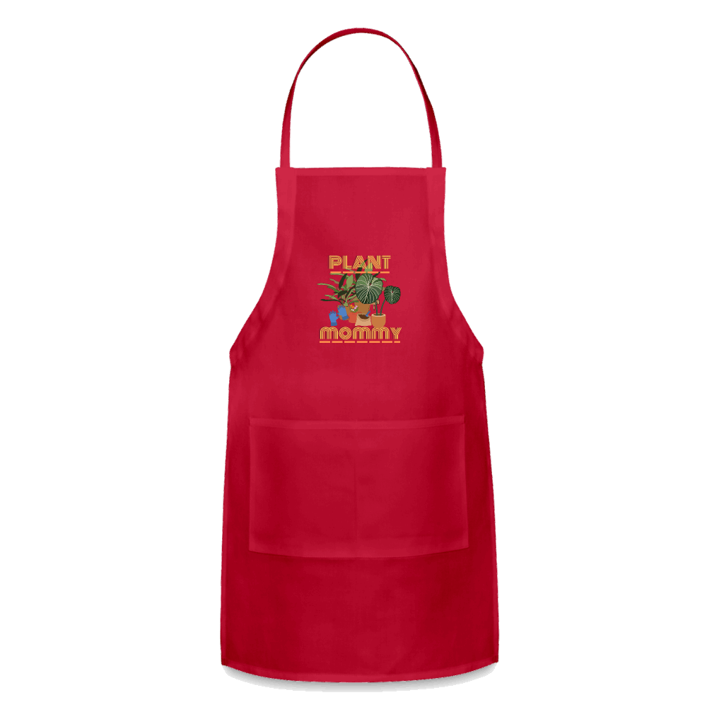 Plant Mommy Heavy Blend Shop Luv Farms Adjustable Apron - red