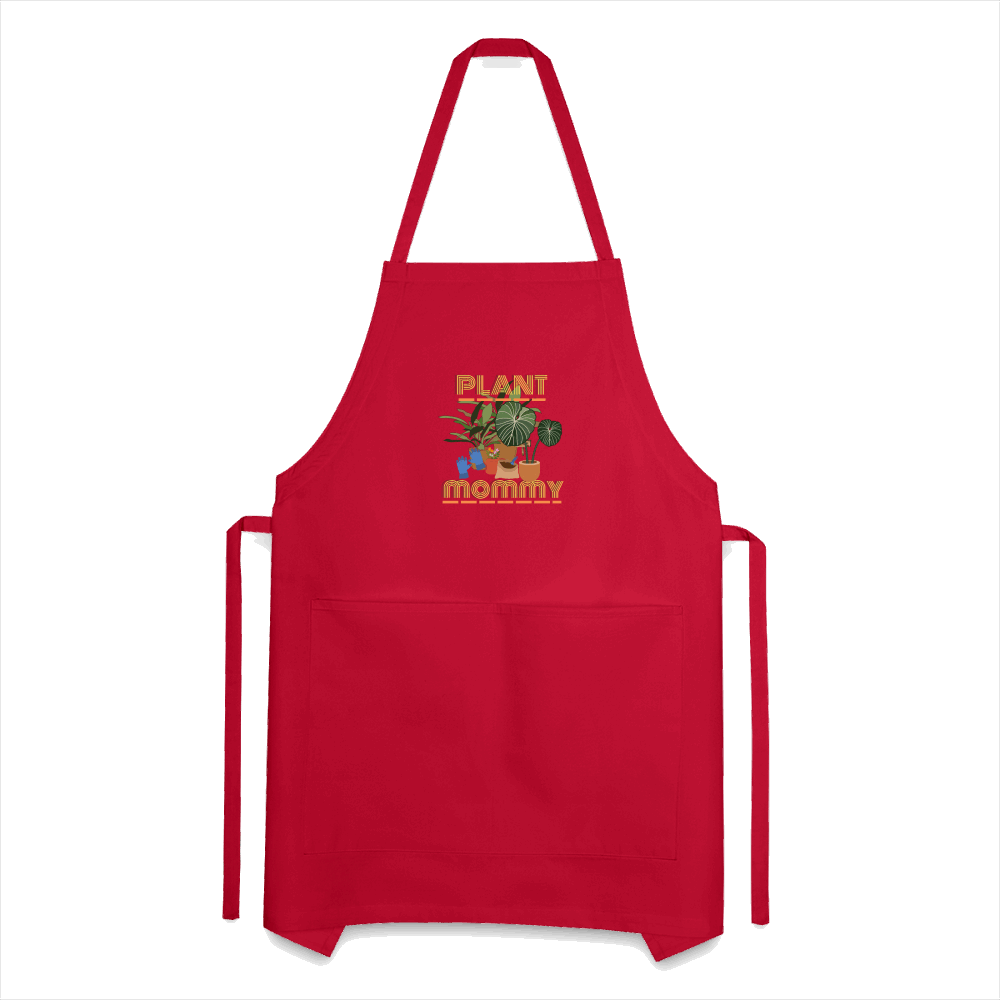 Plant Mommy Heavy Blend Shop Luv Farms Adjustable Apron - red