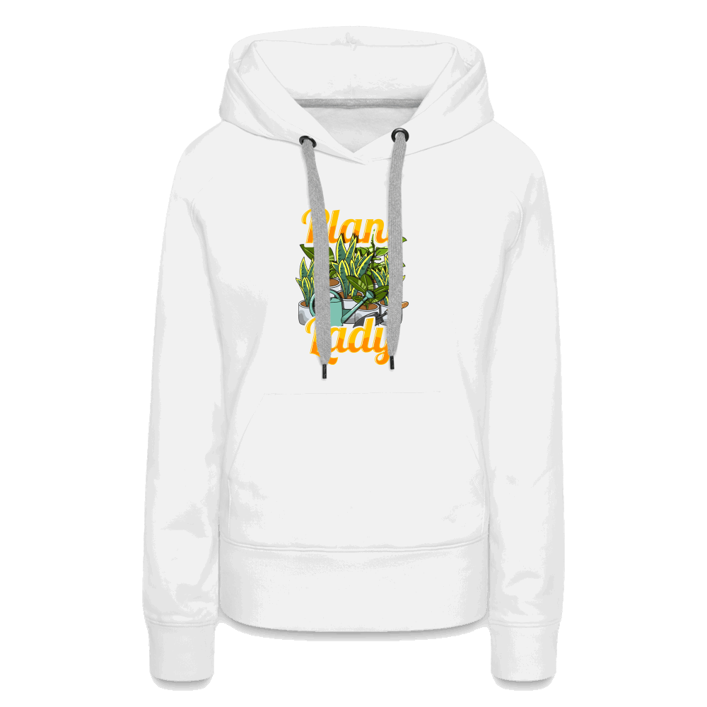 Plant lady Women’s Premium Hoodie - white