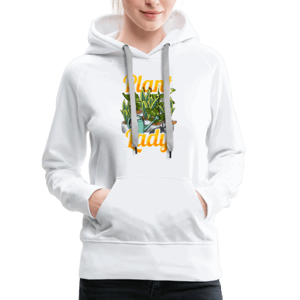 Plant lady Women’s Premium Hoodie - white