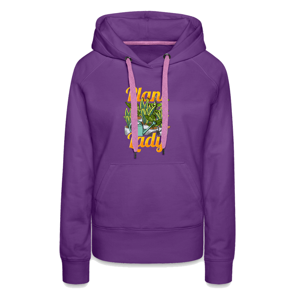 Plant lady Women’s Premium Hoodie - purple 