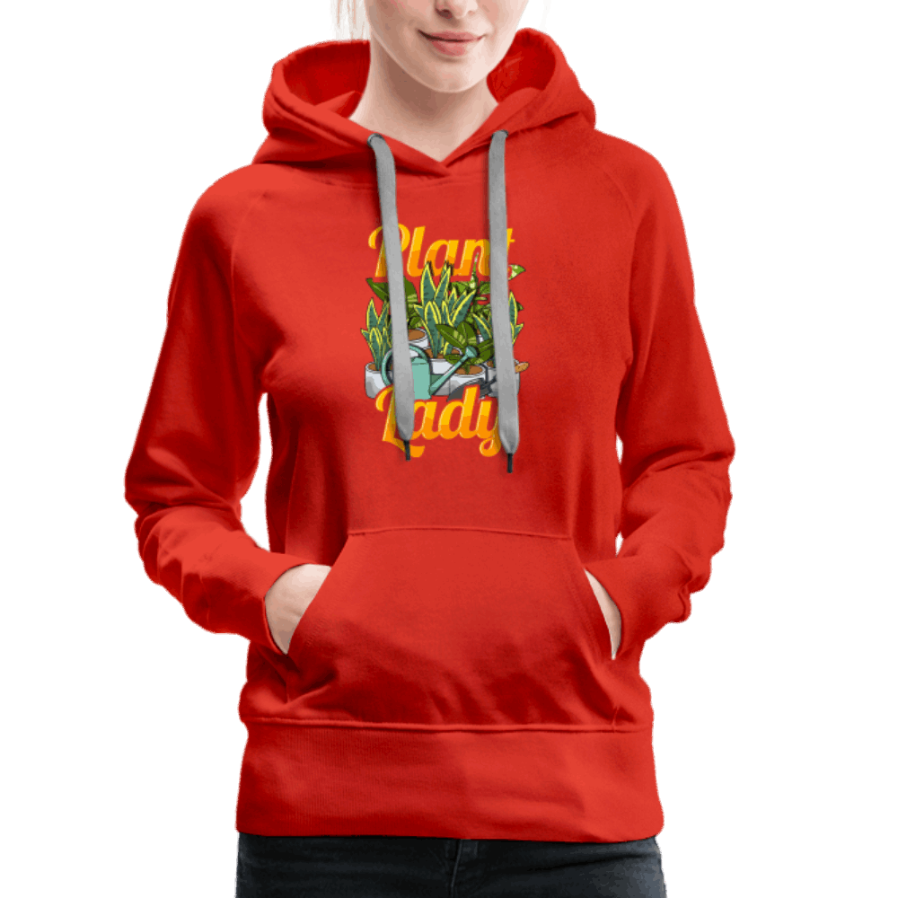 Plant lady Women’s Premium Hoodie - red